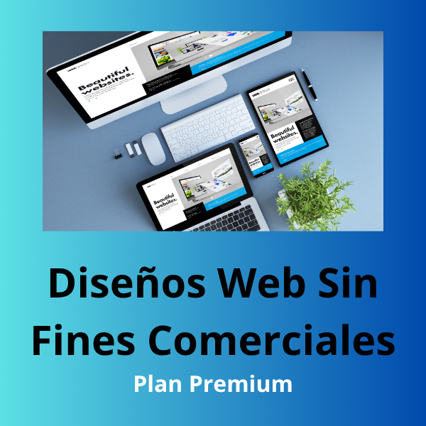 Diseño Web Sin Fines Comerciales - Plan Premium