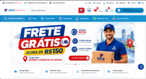 Captura de tela da página inicial OnePharma